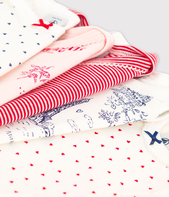 Set van 5 rompertjes met korte mouwen voor baby meisjes variante 1