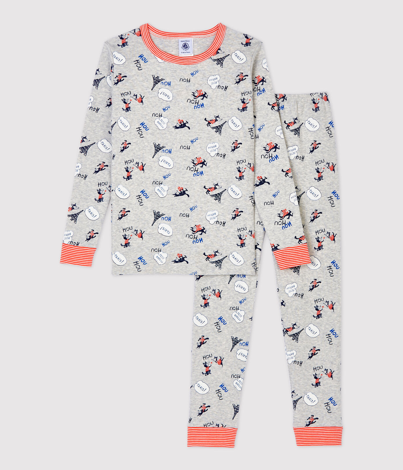 Pyjama snugfit imprimé Paris petit garçon en coton biologique BELUGA