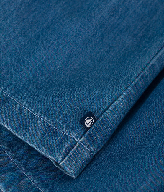 Mouwloze babyjurk van lichte spijkerstof blauw DENIM CLAIR
