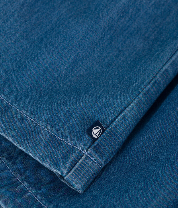 Robe b&eacute;b&eacute; en jean l&eacute;ger sans manches bleu