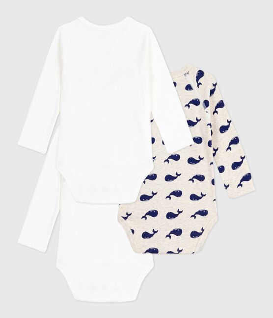 Set van katoenen babybody's met lange mouwen en print variante 1