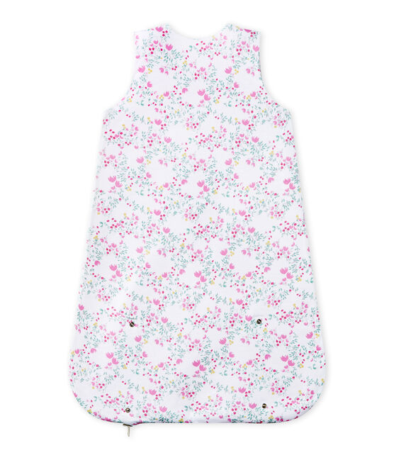 Gigoteuse bébé fille réversible blanc ECUME/blanc MULTICO