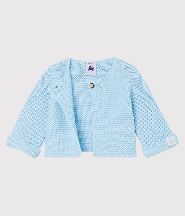 Cardigan baby van tricot 100% katoen blauw TOUDOU