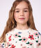 Sweatshirt enfant en coton imprim&eacute; fleurs &eacute;cru/multicouleur