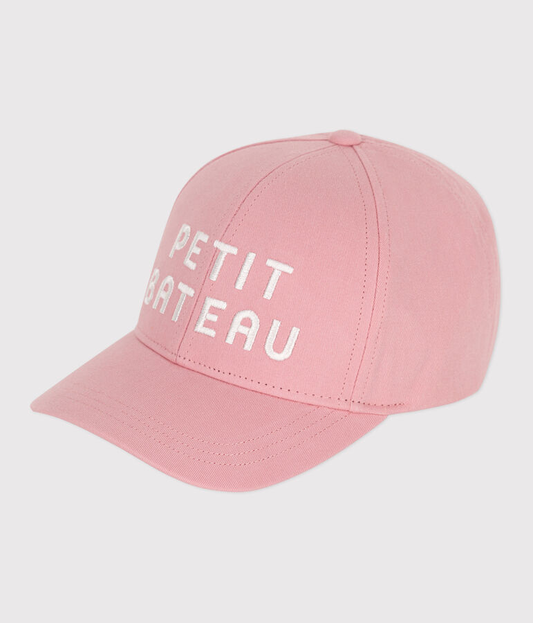 Roze katoenen kinderbootpetje voor meisjes roze