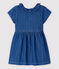 Licht denim jurkje met stippen voor babymeisjes blauw DENIM CLAIR