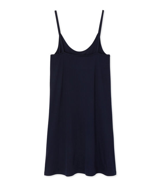 Chemise à bretelles femme en coton léger bleu SMOKING