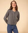 Cardigan à pressions en tubique femme vert THUYA