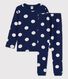 Pyjama met stipjes voor kleine jongens/meisjes in biokatoen