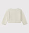 Glanzende bolero babymeisje wit ECUME/bruin EM DORE