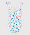 Maillot de bain 1 pièce recyclé enfant fille blanc MARSHMALLOW/blanc MULTICO