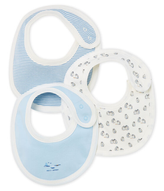 Lot de trois bavoirs bébé en côte variante 2