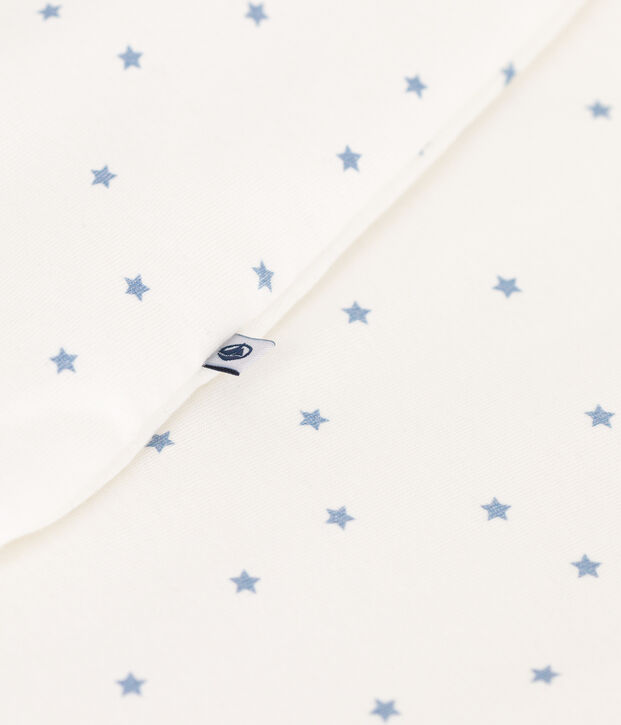 Babyslaapzak van bedrukt katoen TOG 1,5 wit/blauw