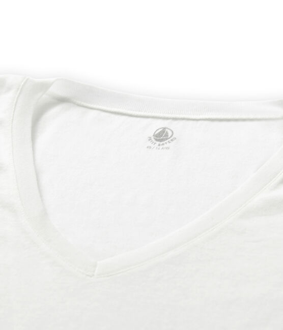 Dames-t-shirt met korte mouwen uit licht katoen wit MARSHMALLOW