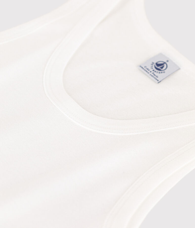 L'ICONIQUE, tanktop in biokatoen voor vrouwen wit ECUME