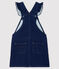 Denim overall-jurk voor meisjes blauw DENIM BLEU FONCE