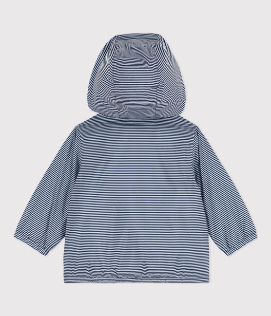 Coupe-vent chaud en polyester recyclé bébé bleu SMOKING/blanc MARSHMALLOW
