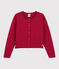 Cardigan en coton enfant fille rouge TERKUIT BRILLANT