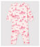Dors-bien sans pieds toile de Jouy rose bébé en coton rose FLEUR/rose GROSEILLER
