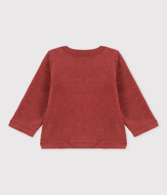 Cardigan in bouclébadstof voor baby's bruin OMBRIE