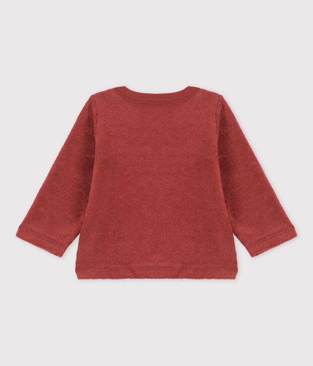 Cardigan en bouclette &eacute;ponge b&eacute;b&eacute; marron