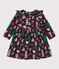 Flanellen jurk met lange mouwen voor baby's blauw/multicouleur
