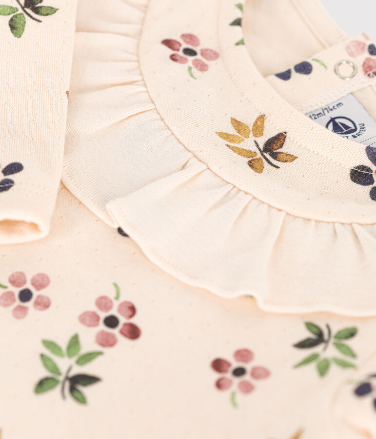 Babybloesje van tubic ecru/multicouleur