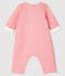 Combinaison longue bébé en tubique matelassé rose CHARME