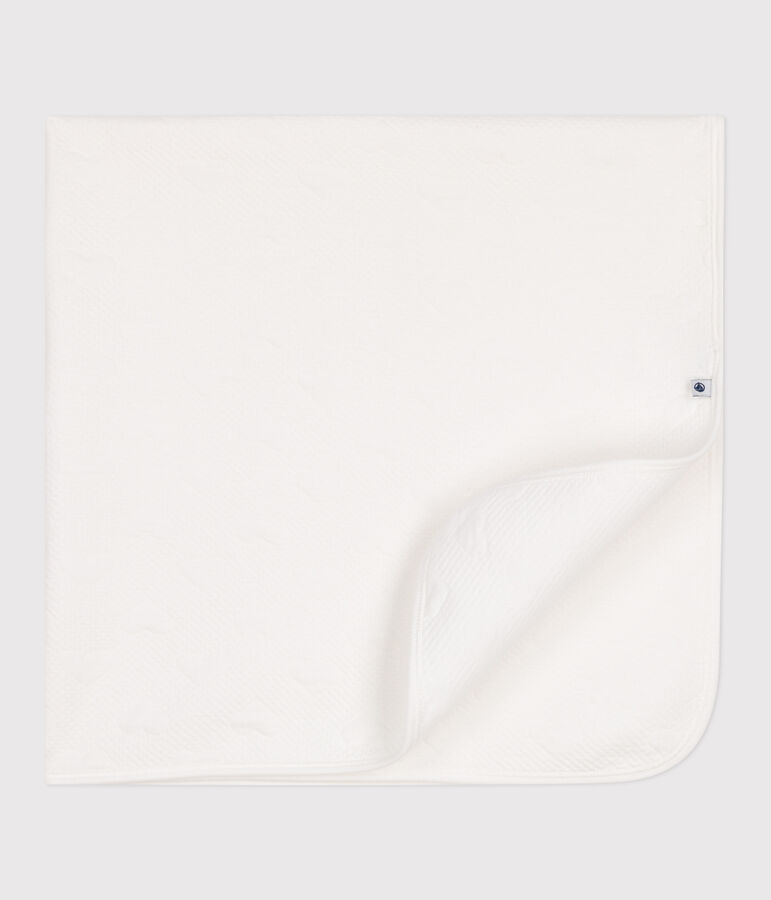 Couverture en tubique b&eacute;b&eacute; blanc