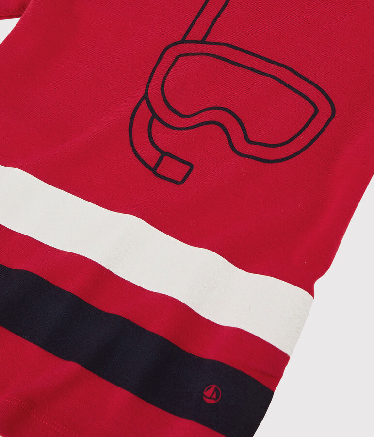 Katoenen T-shirt met korte mouwen voor jongens rood