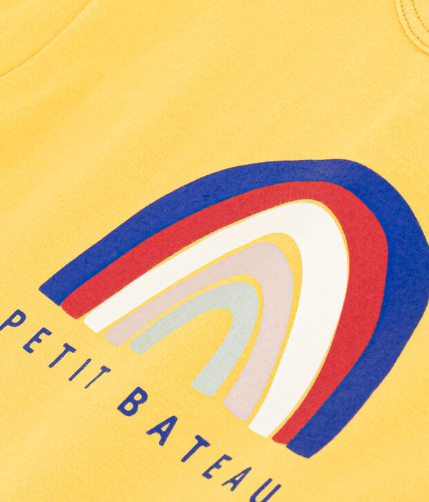Tee-shirt manches courtes en jersey l&eacute;ger b&eacute;b&eacute; jaune