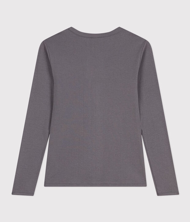 Tee-shirt L'ICONIQUE col rond en coton Femme gris