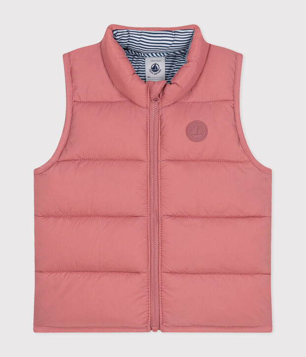 Gewatteerde bodywarmer voor baby's roze