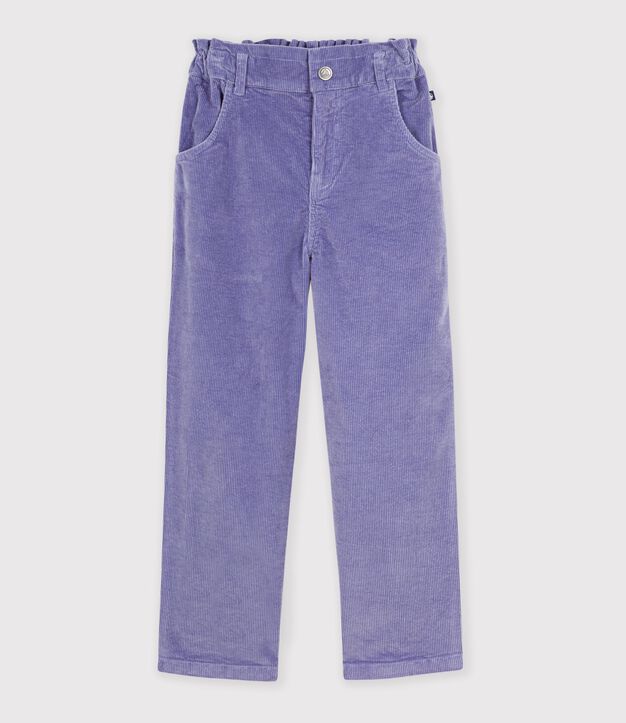 Fluwelen broek voor kinderen purper