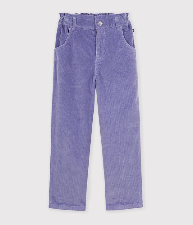 Fluwelen broek voor kinderen purper