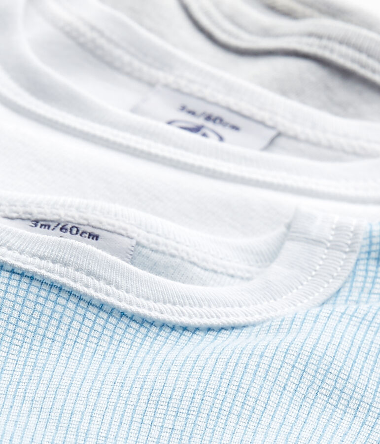 Set van 3 mouwloze body's voor babyjongens wit