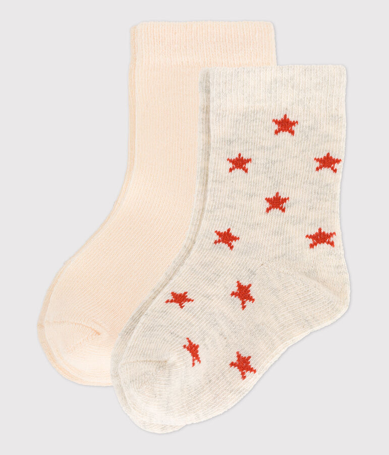 Lot de 2 paires de chaussettes b&eacute;b&eacute; multicouleur