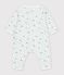 Pyjama b&eacute;b&eacute; sans pieds en coton imprim&eacute; renards blanc/bleu
