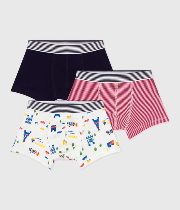 Lot de boxers enfant en coton imprim&eacute; Paris multicouleur