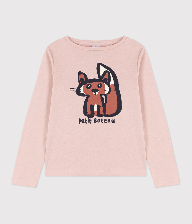 T-shirt met lange mouwen uit katoen voor meisjes/jongens roze SALINE