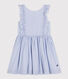Robe sans manche en popeline rayée enfant fille