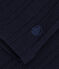 L'ICONIQUE, dames-T-shirt met rolkraag in ribstof blauw SMOKING