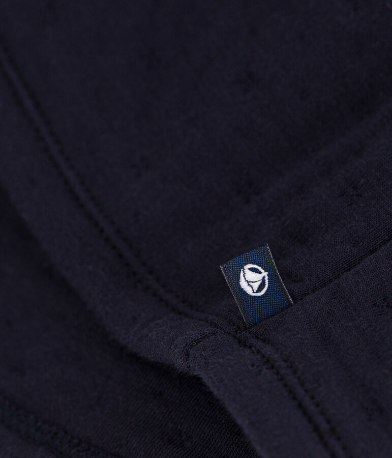 Robe manches longues en tubique matelass&eacute; b&eacute;b&eacute; bleu