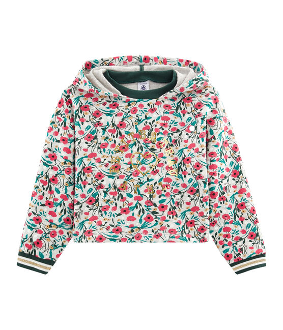 Sweatshirt meisjes grijs BELUGA/wit MULTICO