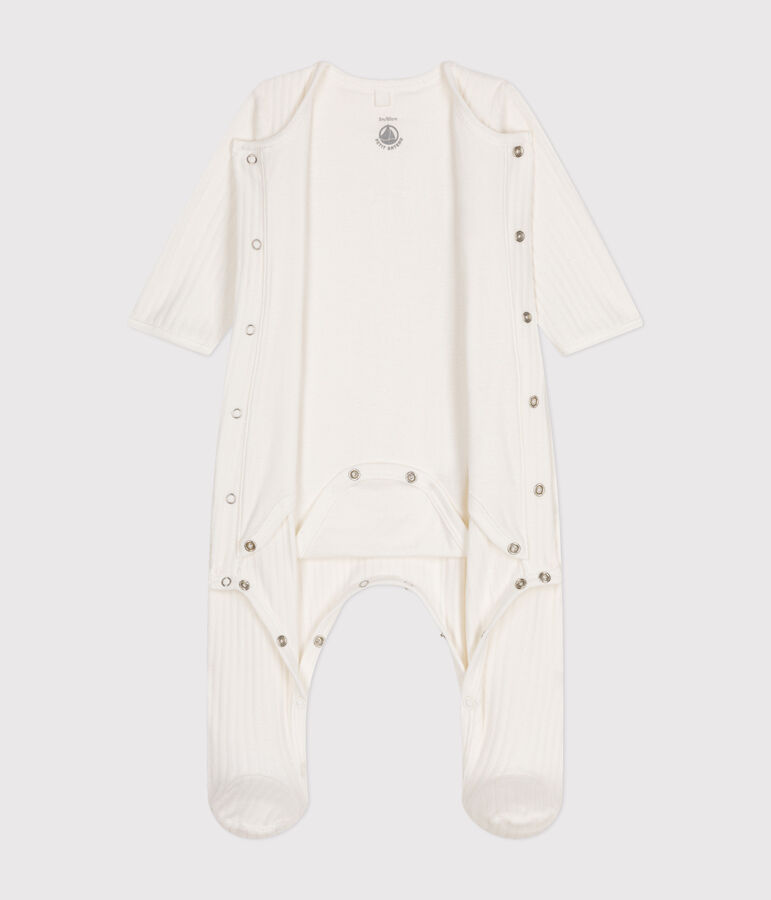 BODYJAMA UNISEX EN VELOURS blanc