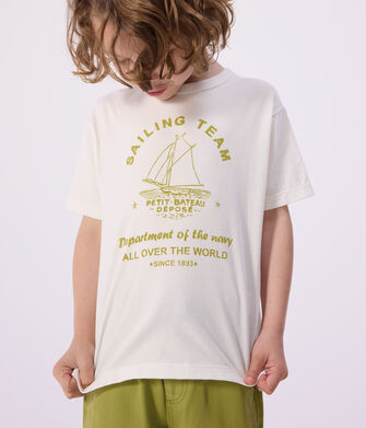 Katoenen T-shirt met korte mouwen voor kinderen