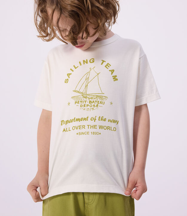 Katoenen T-shirt met korte mouwen voor kinderen wit