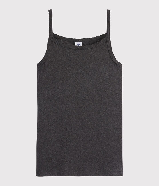 Chemise à bretelles iconique en coton Femme gris CITY CHINE