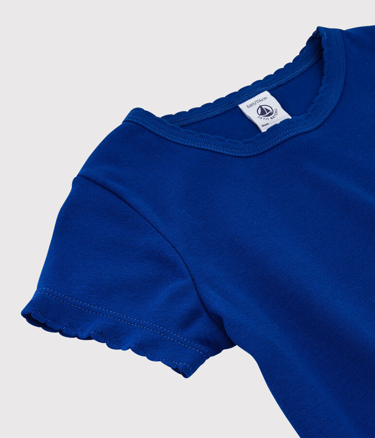 Iconisch katoenen T-shirt voor meisjes en jongens blauw SURF