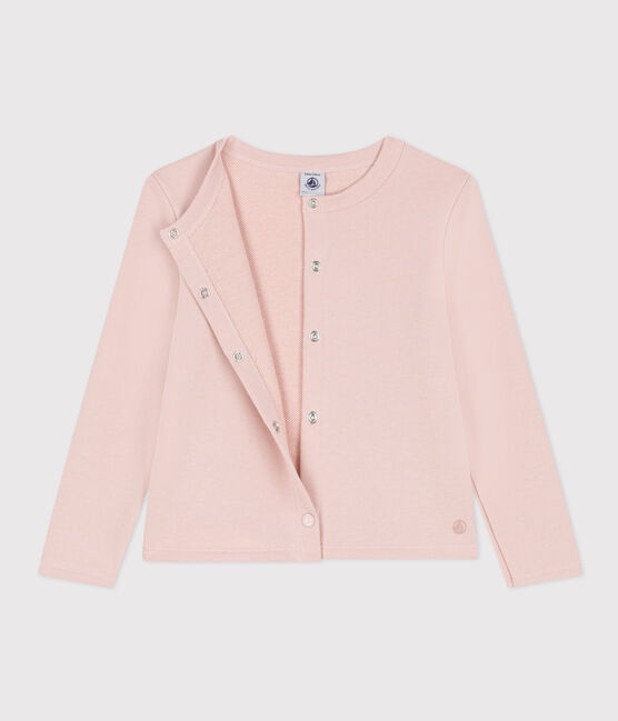 Cardigan voor meisjes in molton roze SALINE